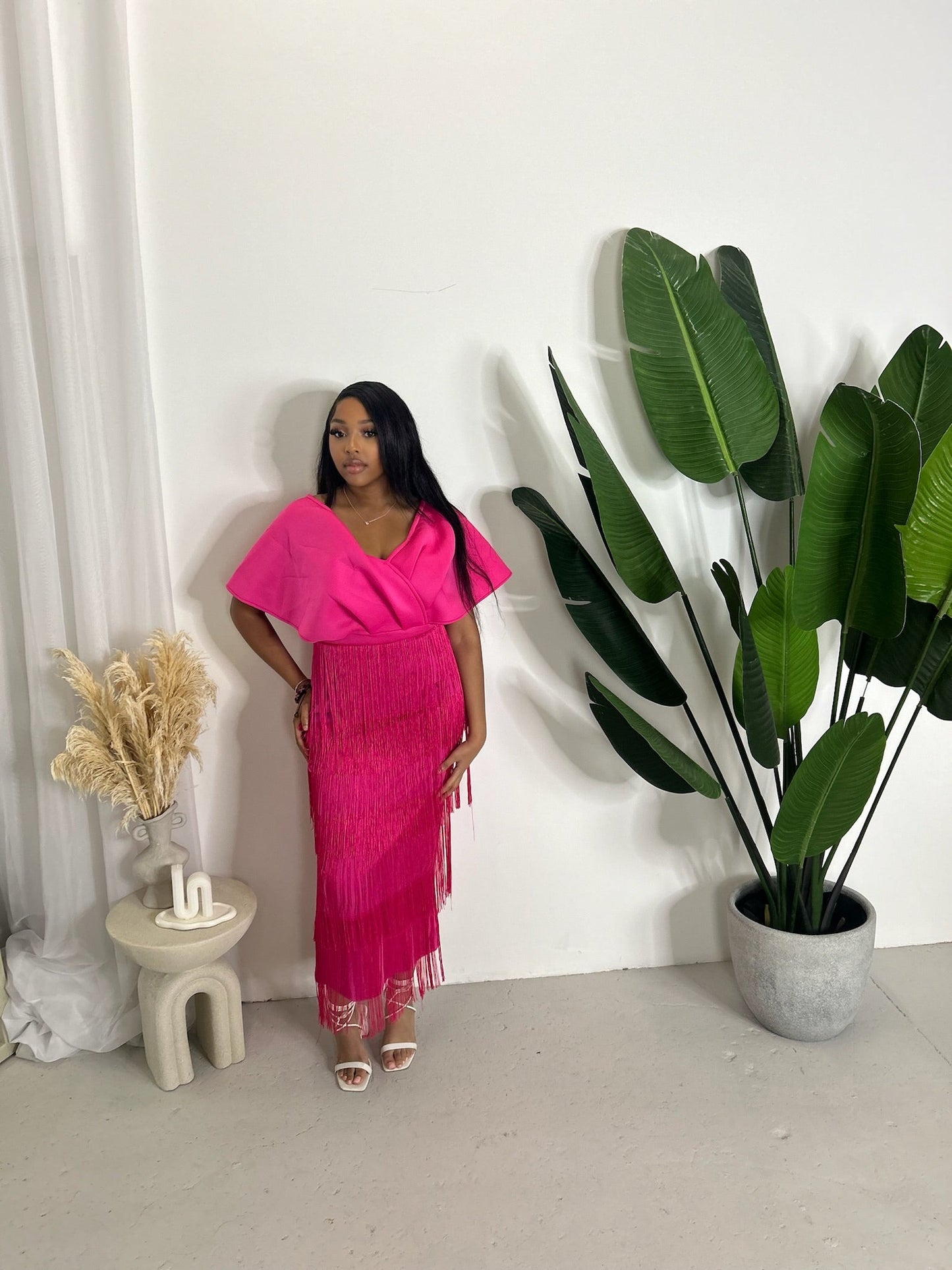 Rubi Fringe Midaxi Dress