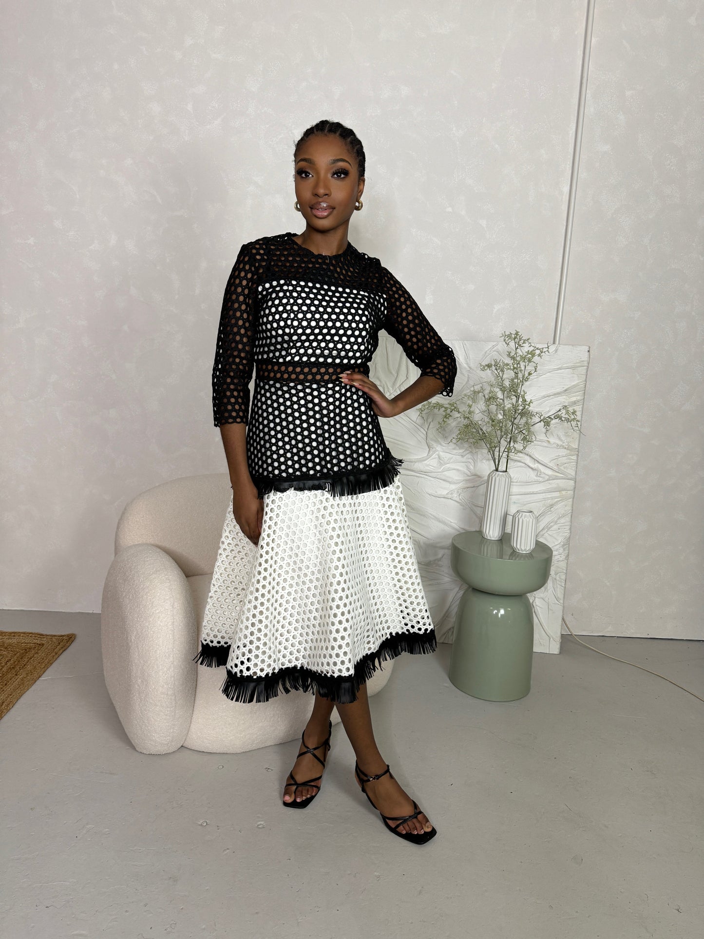 Bernice Meshed Cutout Dress